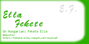 ella fekete business card